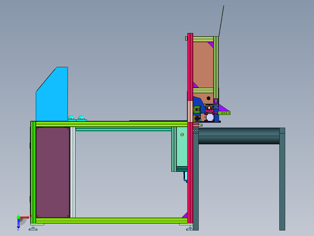新生儿无菌护脐包制造设备俯视图