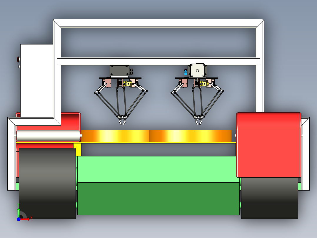 履带式采茶机含参数三维模型前视图