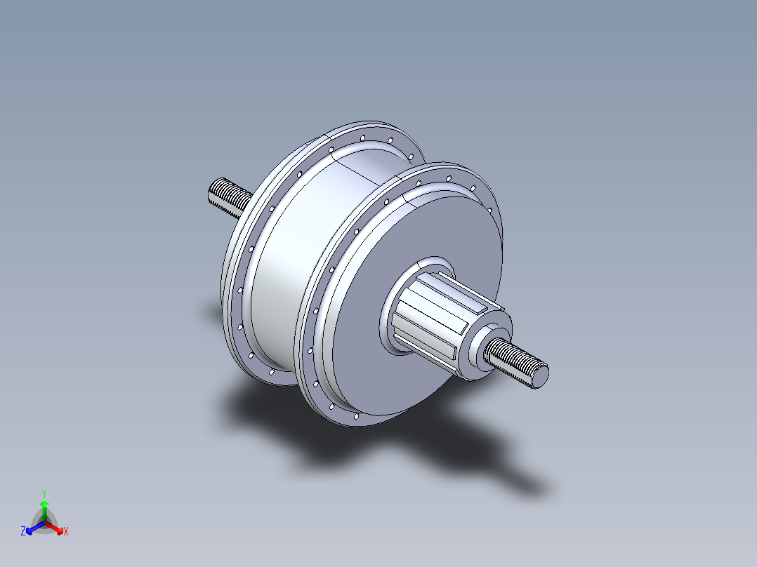 电动助力车轮毂电机--SW STP正等轴测图