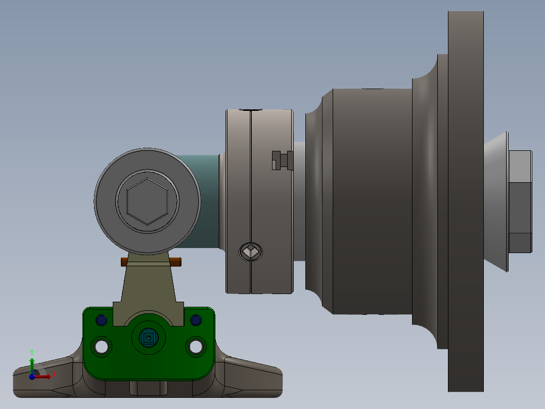 斜孔夹具前视图