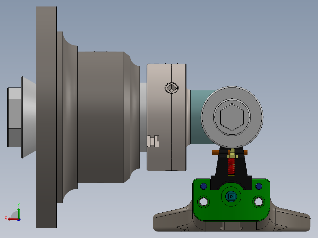 斜孔夹具后视图