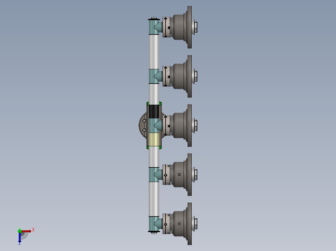 斜孔夹具俯视图