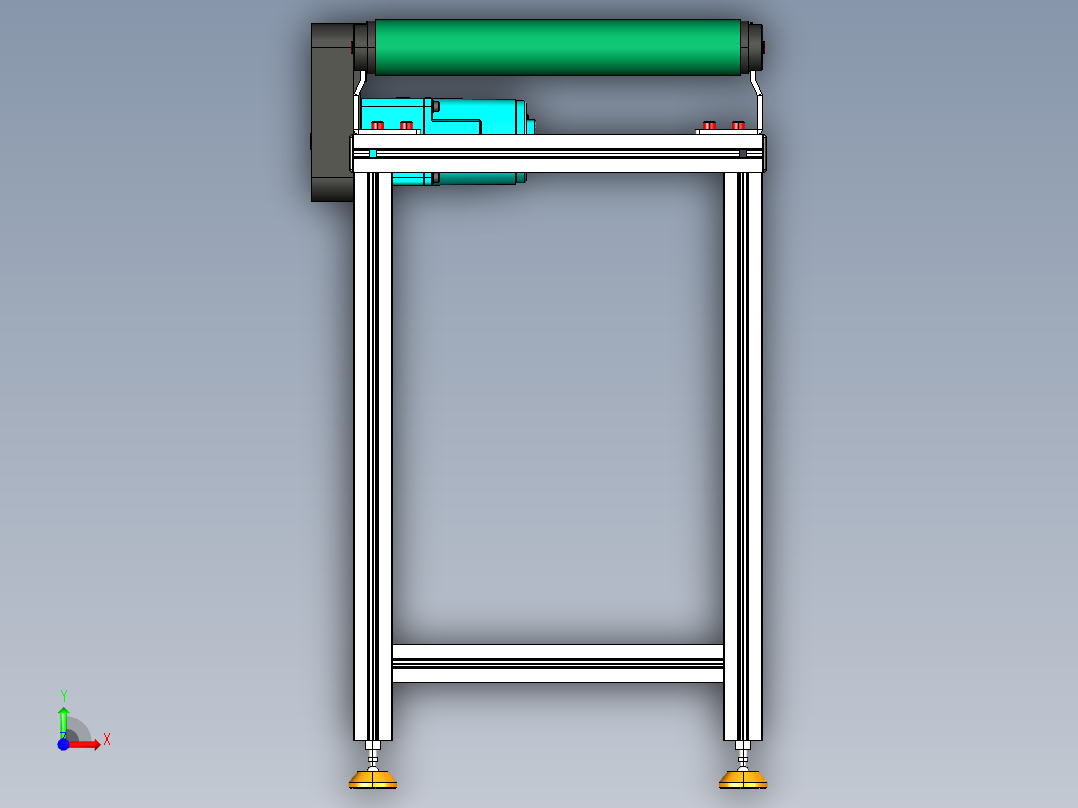 LE-XC5050-左边驱动带支座皮带线-负载80kg前视图