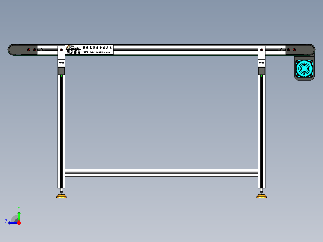 LE-XC5050-左边驱动带支座皮带线-负载80kg右视图