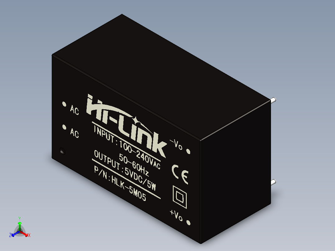 用于印刷电路板的5W紧凑型电源模块HLK-5M05