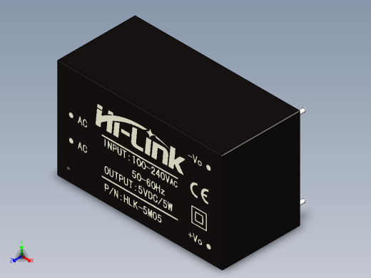 用于印刷电路板的5W紧凑型电源模块HLK-5M05