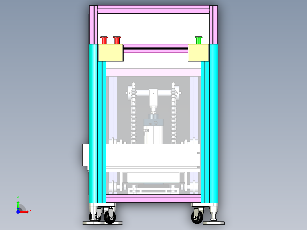 流水线托盘升降机前视图