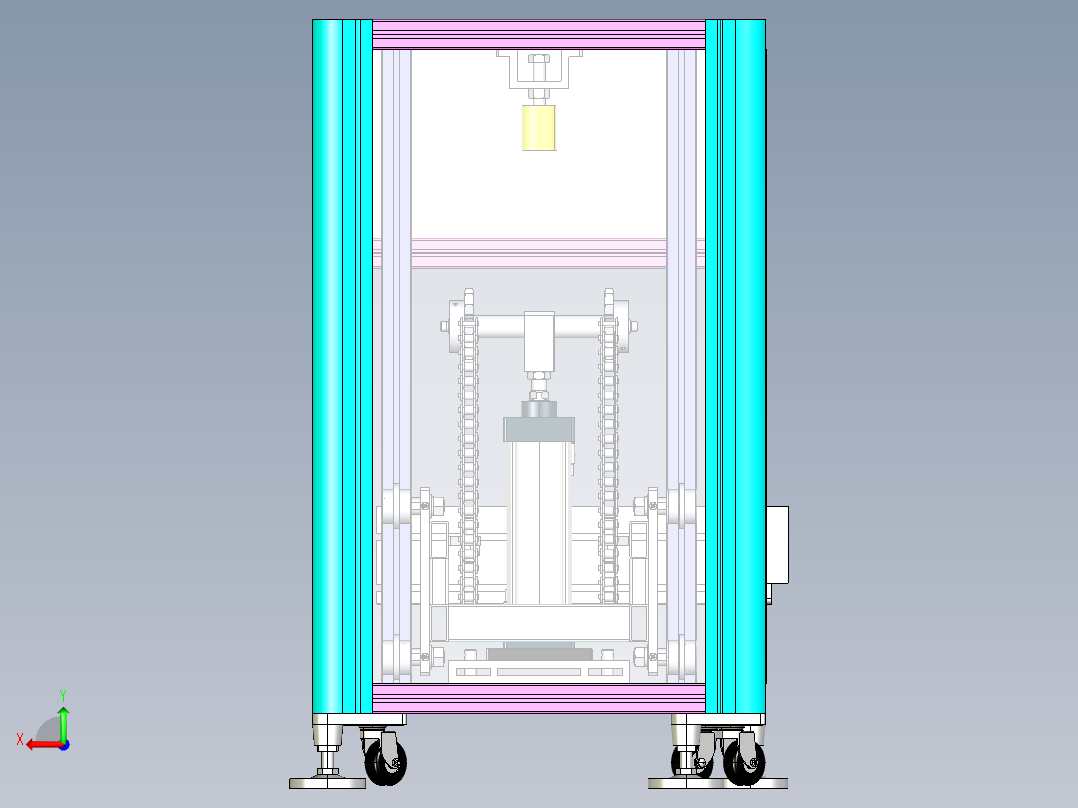 流水线托盘升降机后视图