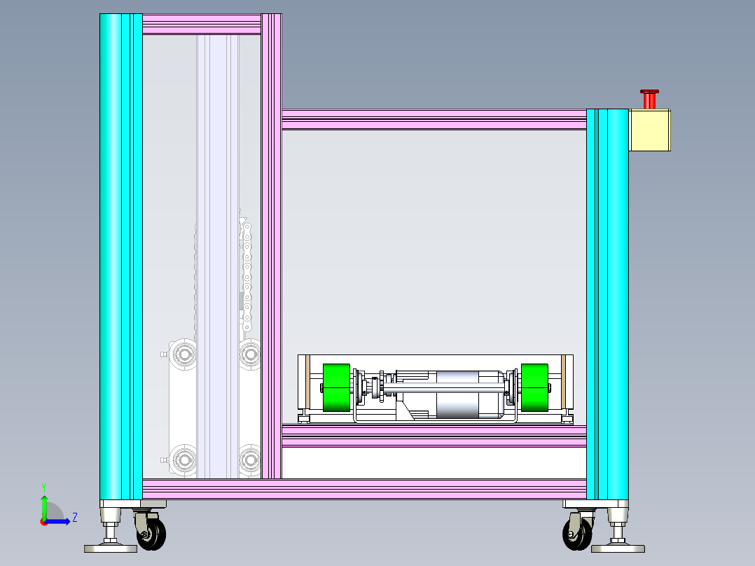 流水线托盘升降机左视图