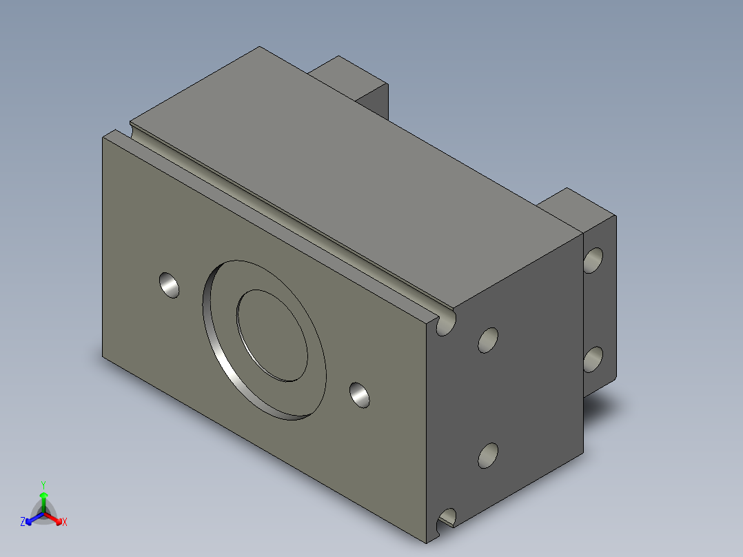 普通气爪PH08-16正等轴测图