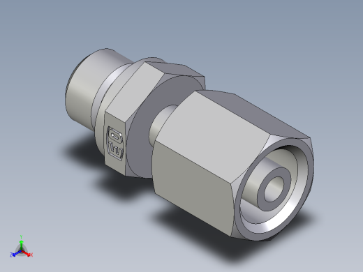 卡套式工业通用硬管接头EO_Standpipe_connector_EVGE06LMEDCF正等轴测缩略图