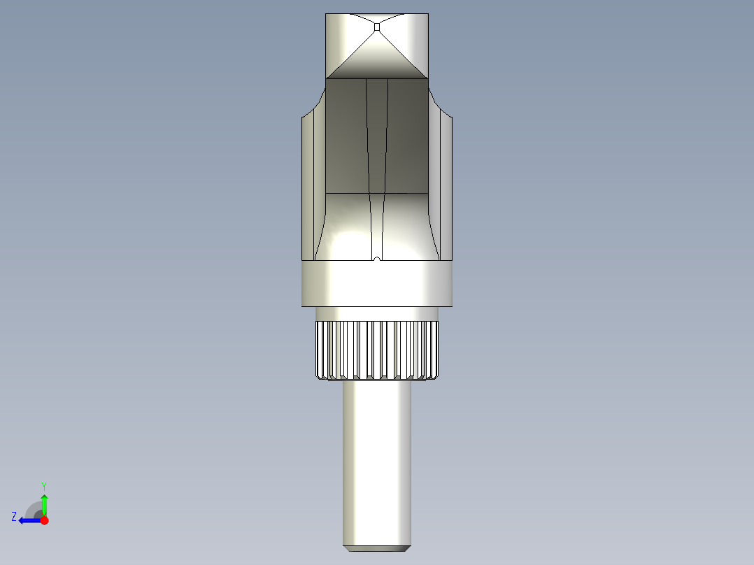 人體工學型把手(公牙)ERX-P-3D多系列多零件图纸模型右视图