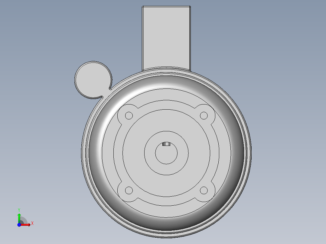 异步电机DJ_YS系列(IP44)_IMB14型_YS-90S-6前视图