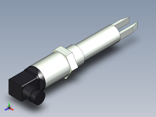 超声波设备H-125mm-4.92in-SS-OUTPUT-3-wire-PNP-NPN-DIN-CONNECTOR-NPT-THREAD正等轴测缩略图