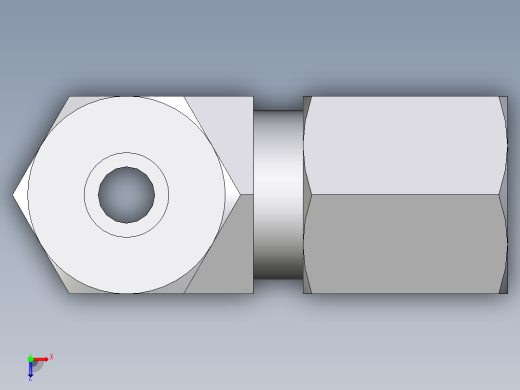 卡套式工业通用硬管接头EO_Assembled_adjustable_standpipe_run_tee_EVL06LM71俯视缩略图