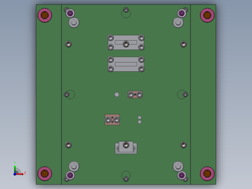 Q260-支撑板冷冲压模具的设计（级进模）【三维SolidWorks】前视缩略图