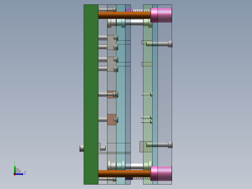 Q260-支撑板冷冲压模具的设计（级进模）【三维SolidWorks】左视缩略图