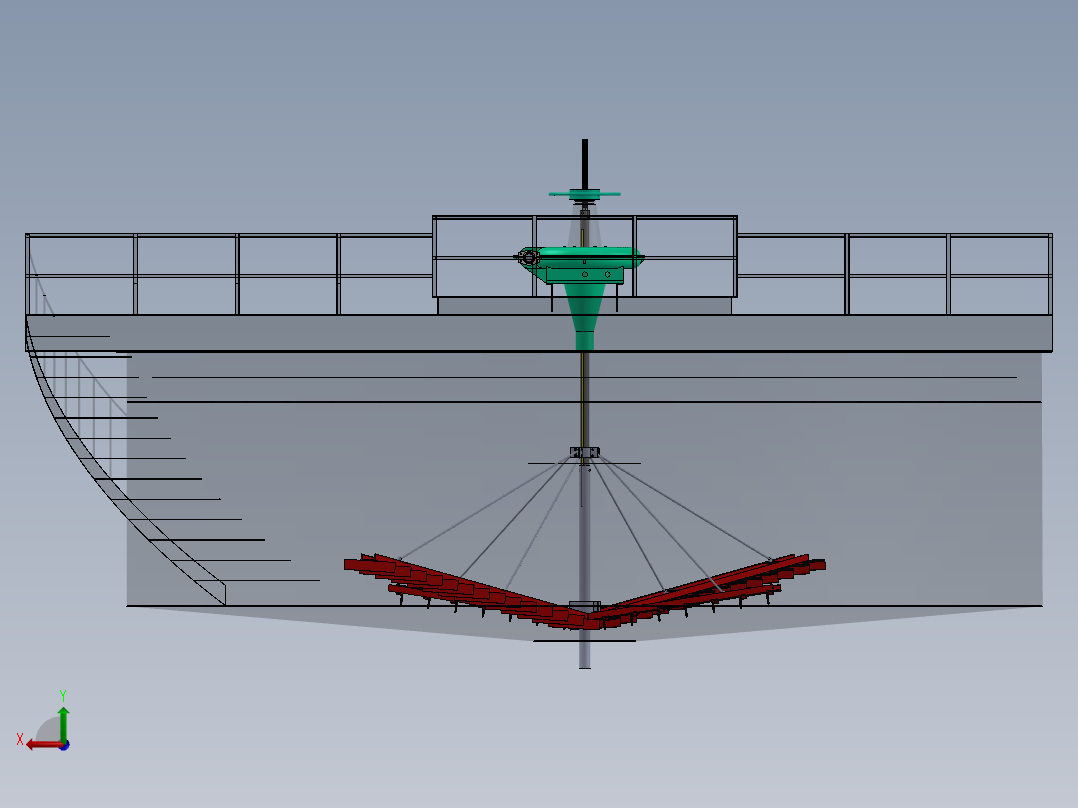 中心传动刮泥机（增稠剂）后视图