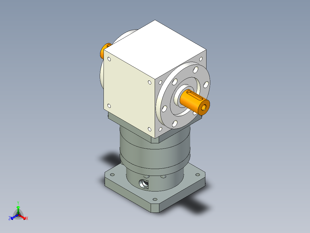 换向器PW170双轴 PLF160-L1 35-114.3-200-M12.stp正等轴测图