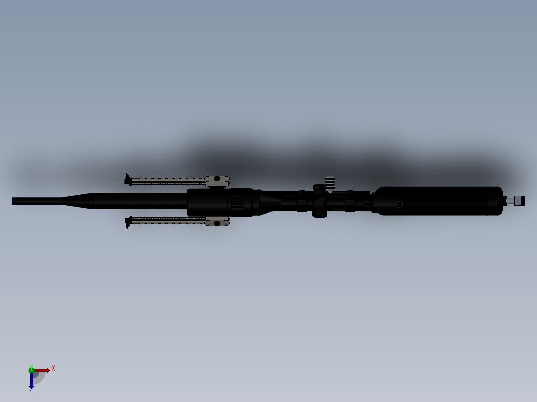 红色秃鹰空军气枪气步枪俯视图