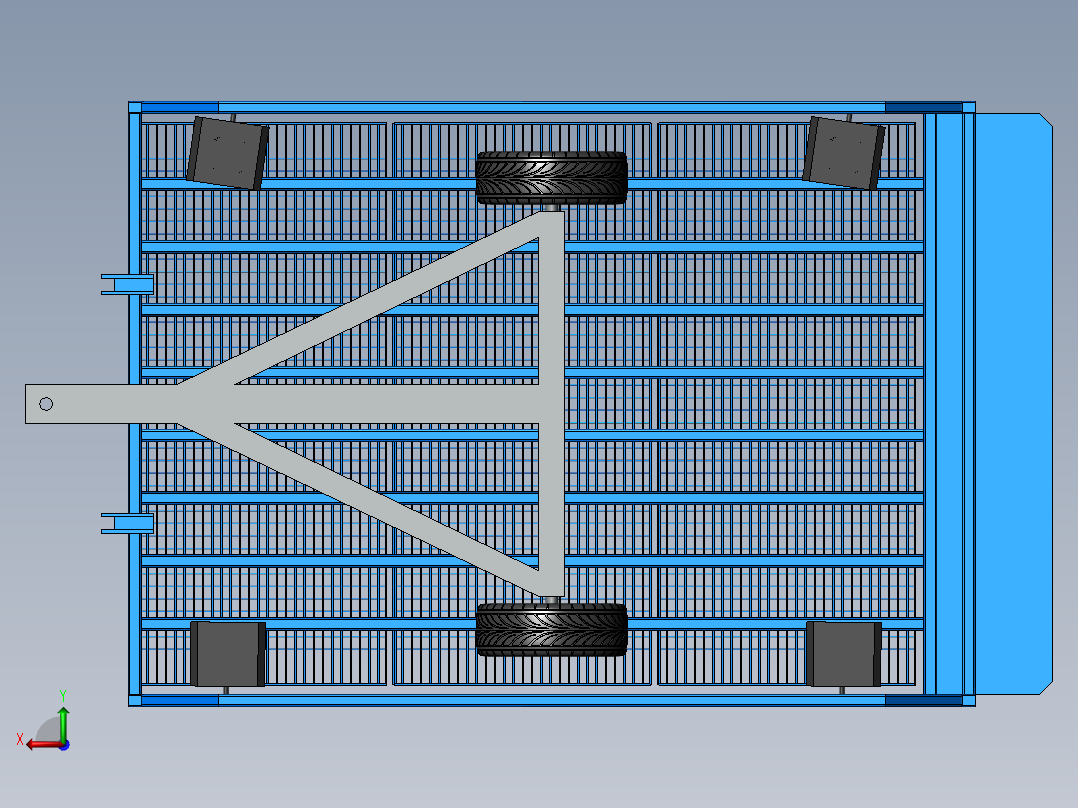 折叠式登车桥后视图
