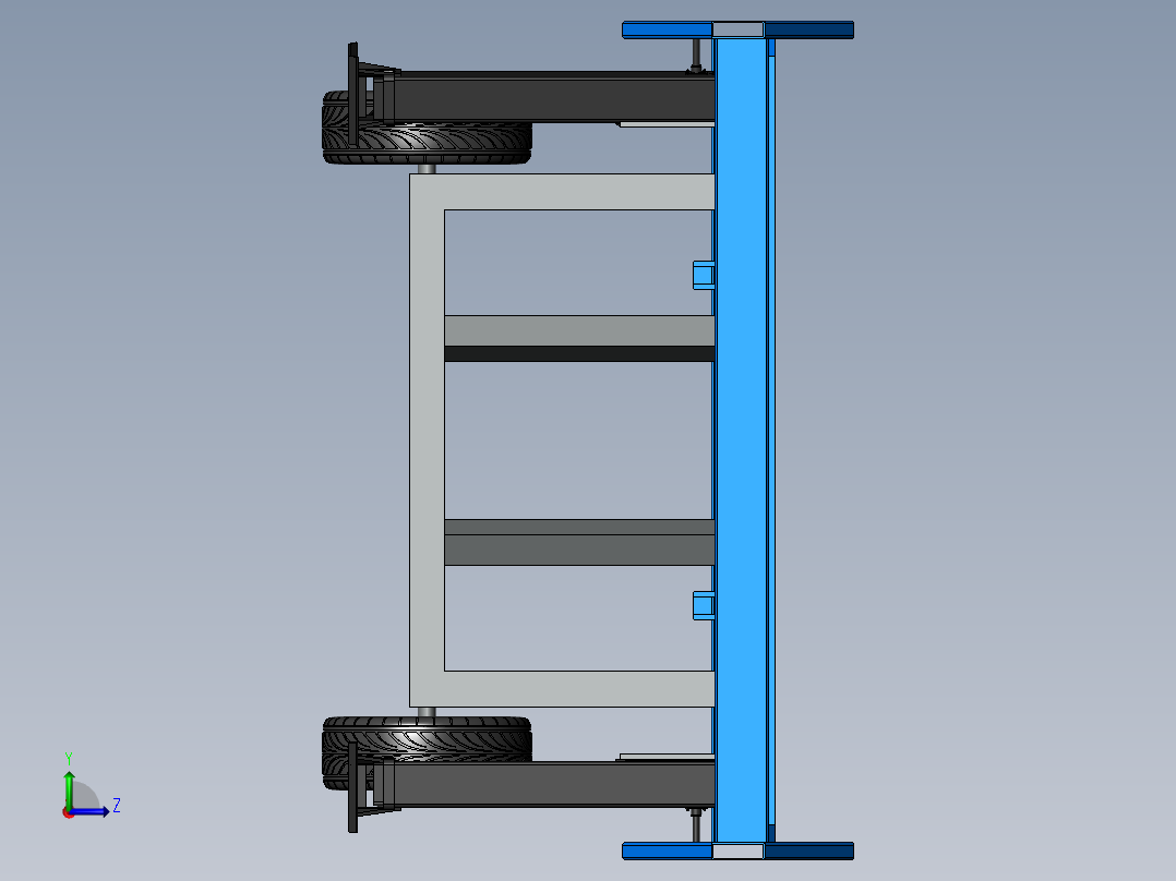 折叠式登车桥左视图
