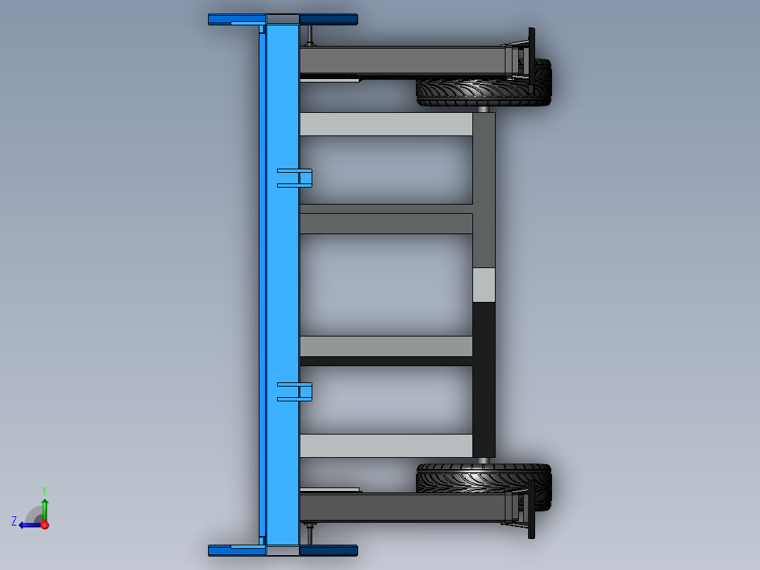 折叠式登车桥右视图