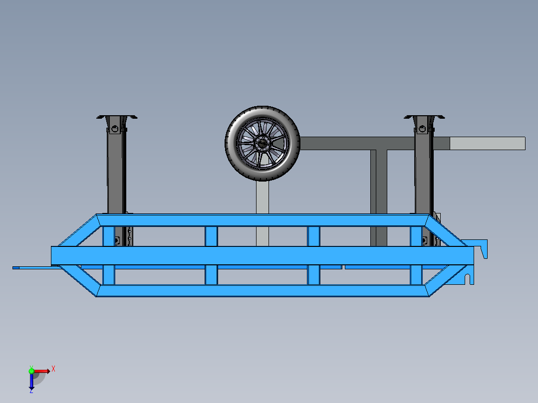 折叠式登车桥俯视图