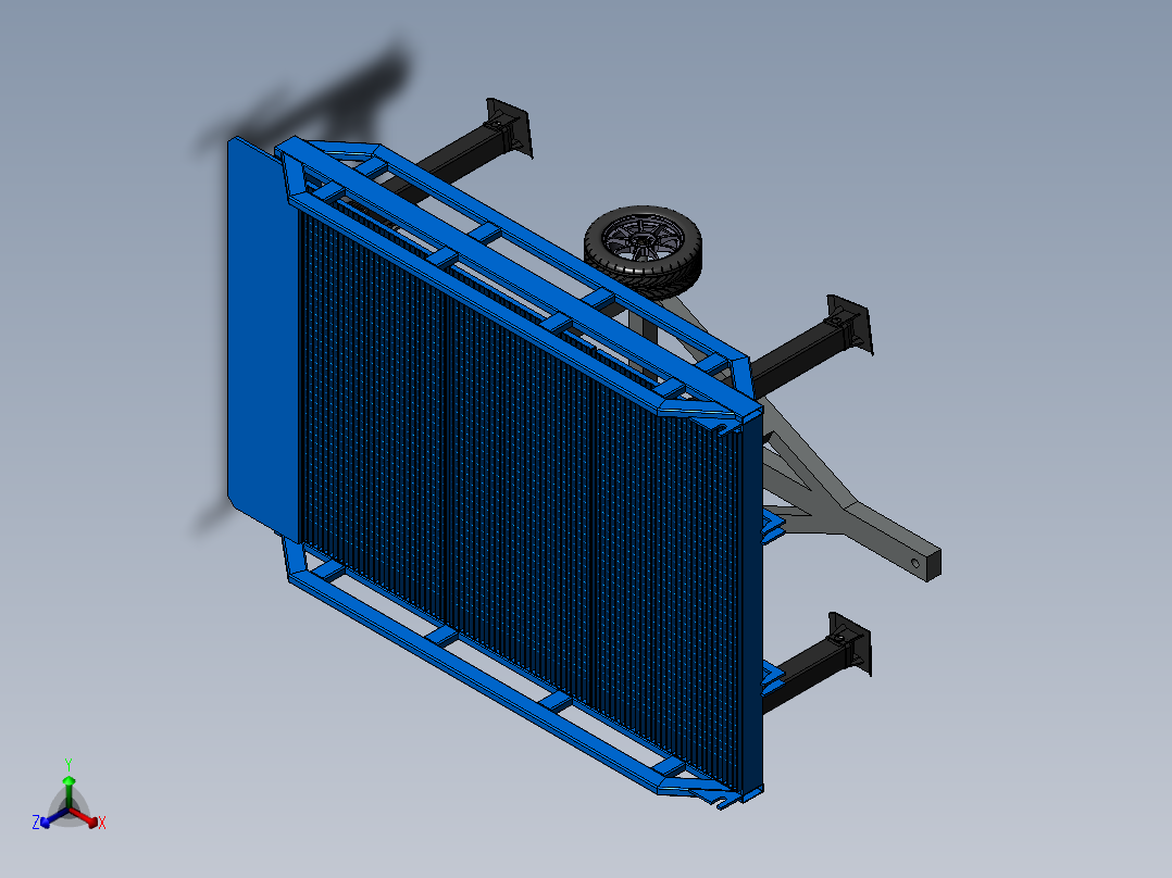 折叠式登车桥正等轴测图