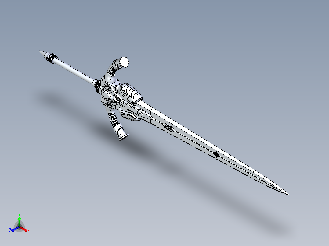 剑、宝剑(98)正等轴测图