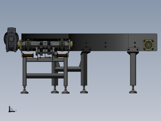 90度圆弧转弯机sw18可编辑左视缩略图