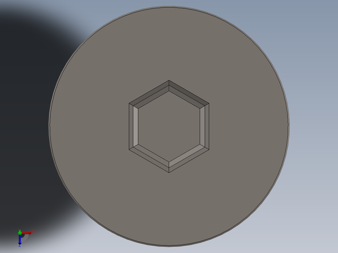 Screw_ISO_10642_M8x12_A2.SLDPRT俯视图