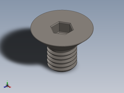 Screw_ISO_10642_M8x12_A2.SLDPRT正等轴测缩略图