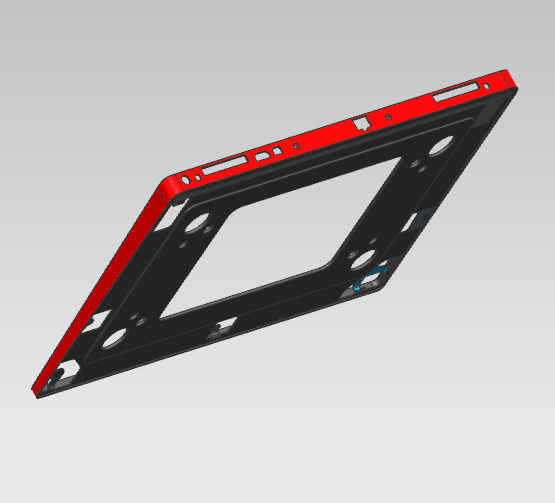 中框带角度孔位置度检具模型