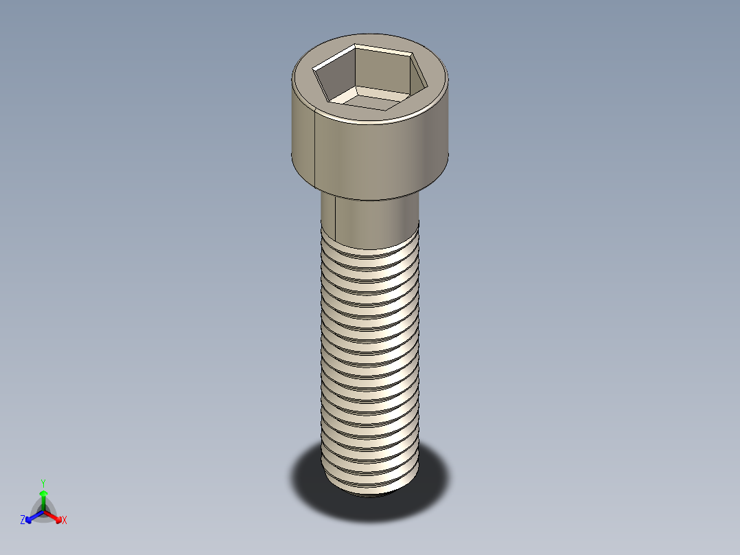 Screw_DIN_912_M10x40_A2.STEP公制内六角螺钉