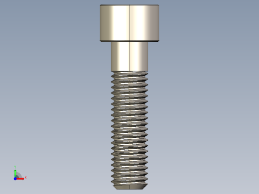 Screw_DIN_912_M10x40_A2.STEP公制内六角螺钉前视缩略图