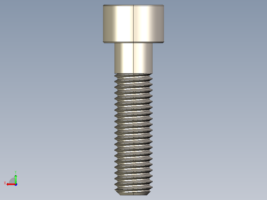 Screw_DIN_912_M10x40_A2.STEP公制内六角螺钉后视图