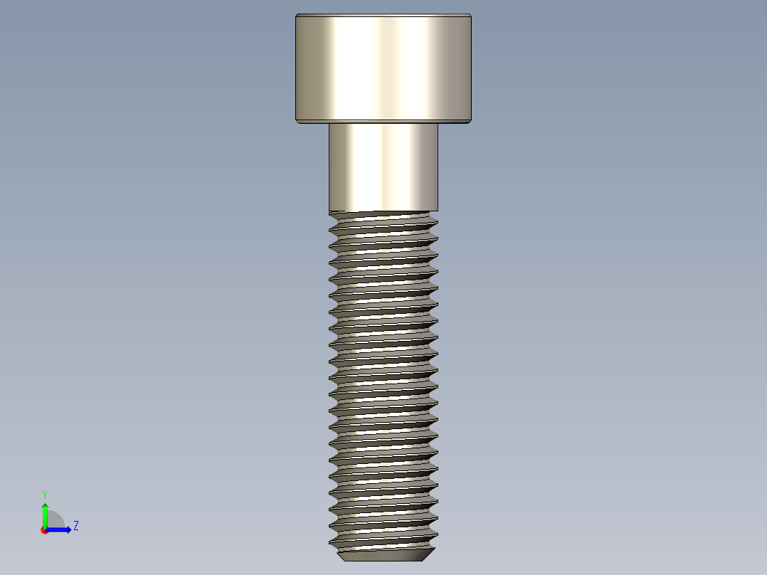 Screw_DIN_912_M10x40_A2.STEP公制内六角螺钉左视图