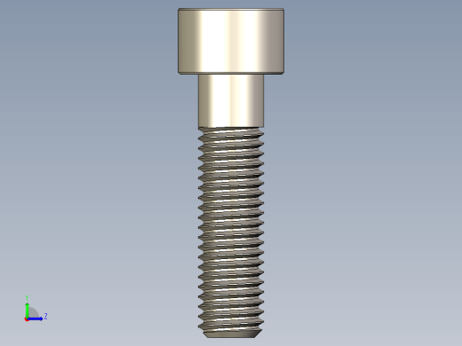Screw_DIN_912_M10x40_A2.STEP公制内六角螺钉左视缩略图