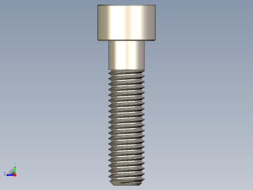 Screw_DIN_912_M10x40_A2.STEP公制内六角螺钉右视缩略图