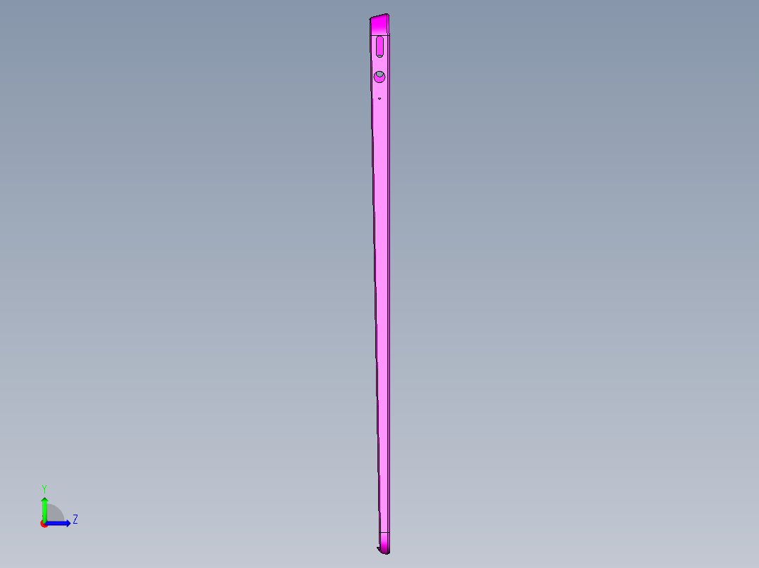 小尺寸键盘框电源孔+TP框倒角程序模型左视图