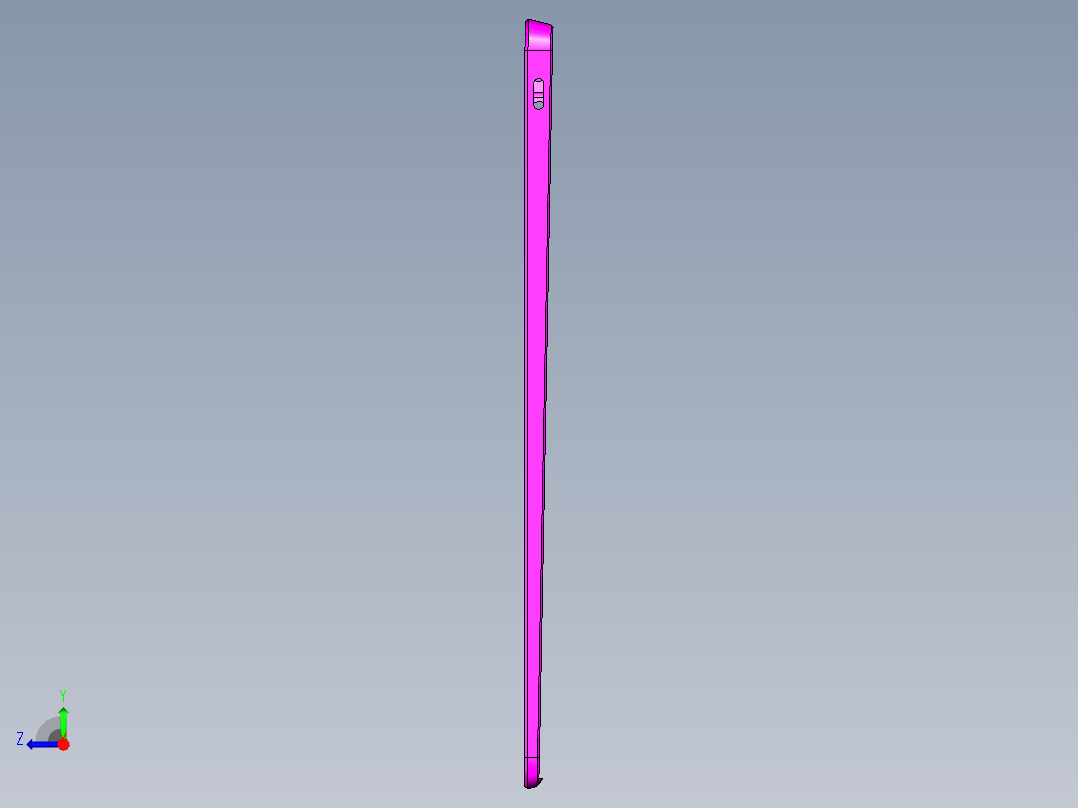 小尺寸键盘框电源孔+TP框倒角程序模型右视图