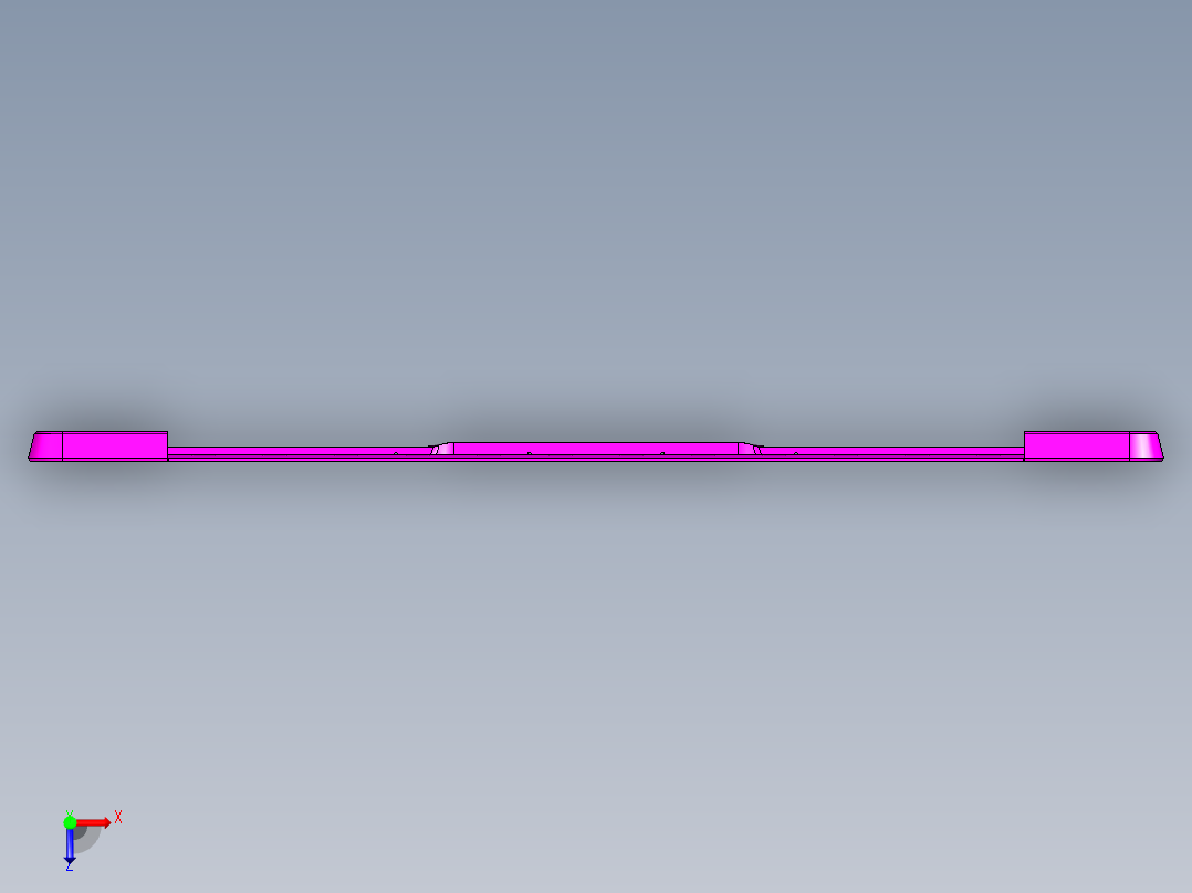 小尺寸键盘框电源孔+TP框倒角程序模型俯视图
