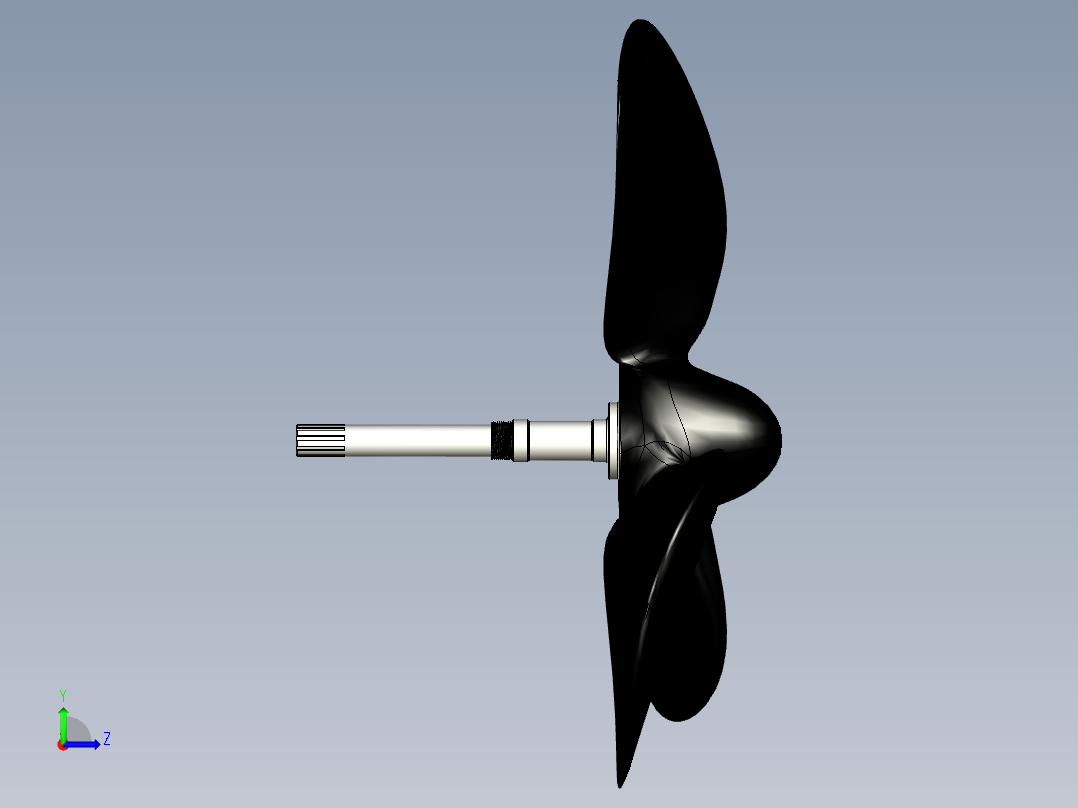 螺旋桨(91)左视图