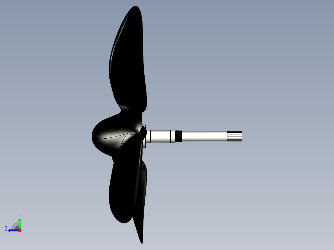 螺旋桨(91)右视图