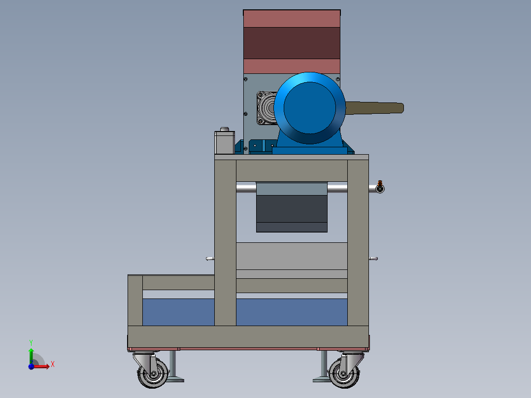 破碎机、碎纸机1前视图