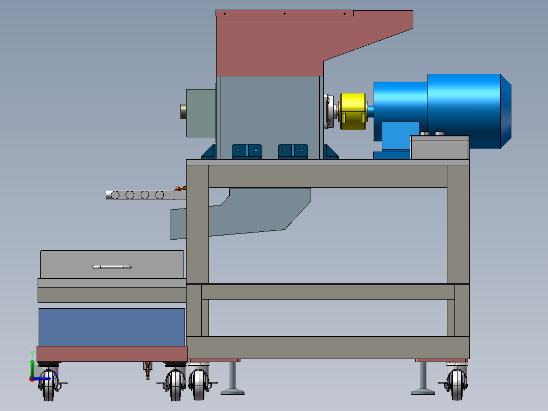 破碎机、碎纸机1左视图