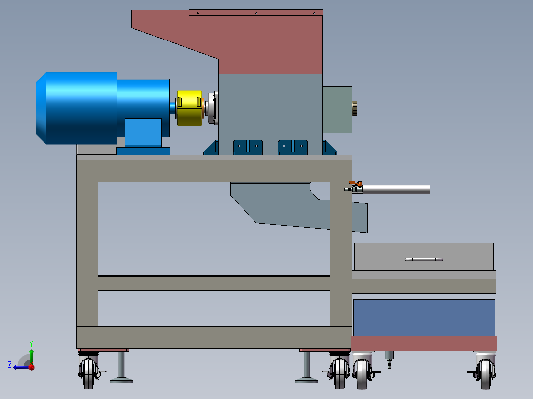 破碎机、碎纸机1右视图