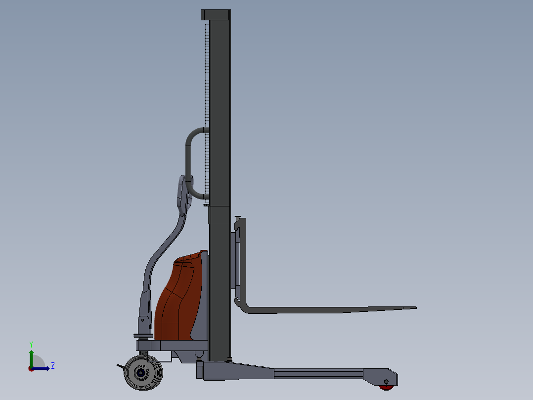 叉车、 电动叉车SW左视图