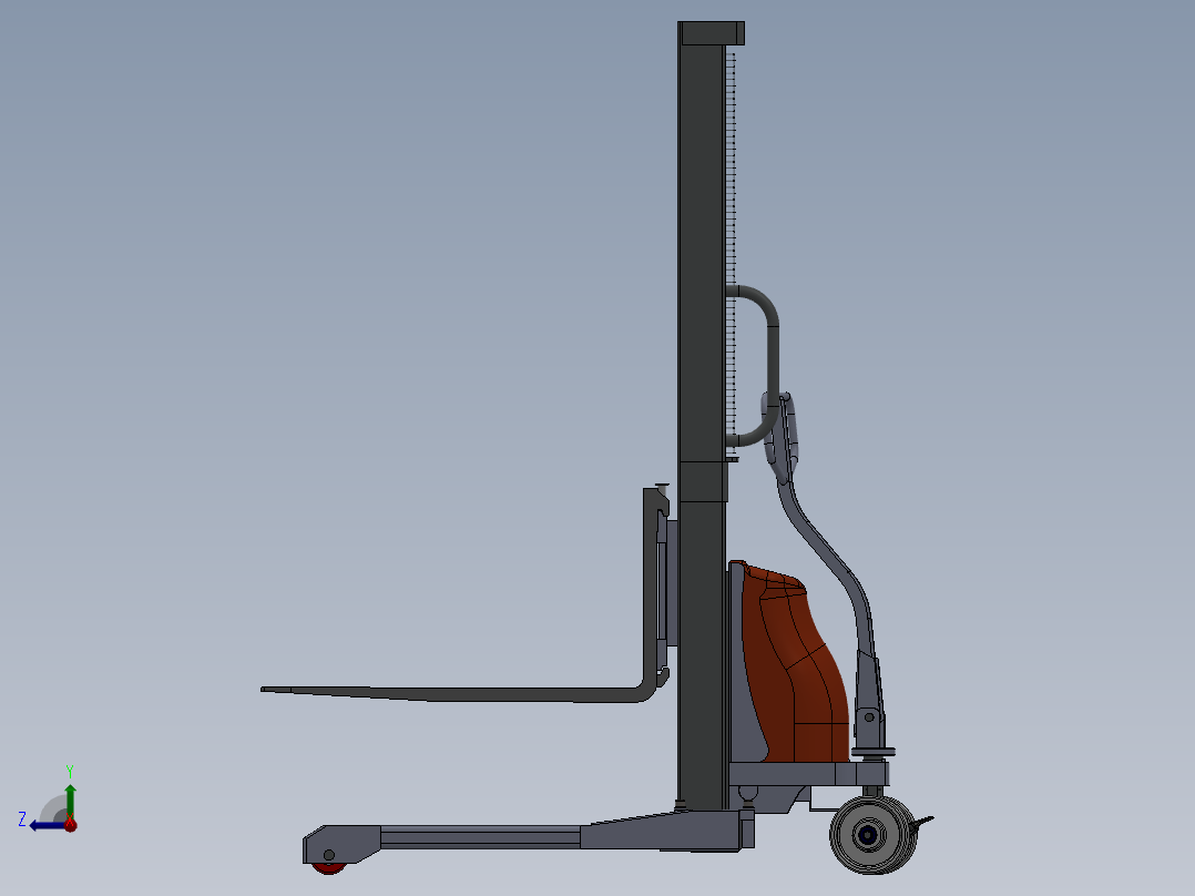 叉车、 电动叉车SW右视图